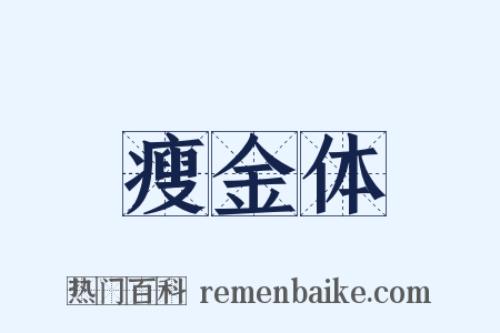 瘦金体是什么意思的图片